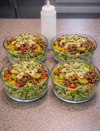 High Protein Big Mac Bowls